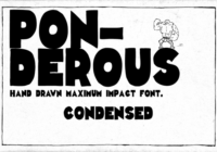 Ponderous Condensed Font - Featured Image