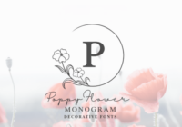 Poppy Flower Monogram Font - Featured Image