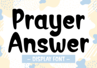 Prayer Answer Font - Featured Image