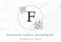 Premium Floral Monogram Font - Featured Image