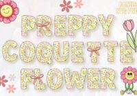 Preppy Coquette Flower Alphabets Font - Featured Image