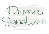 Princes Signature Font - Featured Image