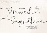 Printed Signature Font - Featured Image