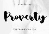 Proverty Font - Featured Image