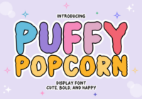 Puffy Popcorn Font - Featured Image