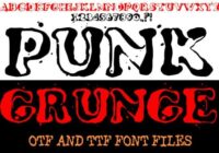 Punk Grunge Font - Featured Image