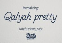 Qalyah Pretty Font - Featured Image