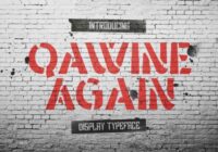 Qawine Again Font - Featured Image