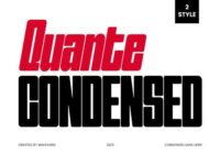 Quante Condensed Font - Featured Image
