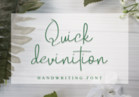 Quick Devinition Font - Featured Image