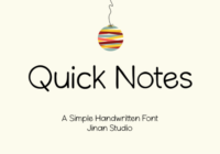 Quick Notes Font - Featured Image