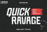 Quick Ravage Font - Featured Image
