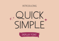 Quick Simple Font - Featured Image