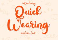 Quick Wearing Font - Featured Image
