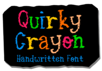 Quirky Crayon Font - Featured Image