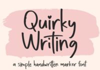 Quirky Writing Font - Featured Image