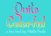 Quite Colorful Font - Featured Image