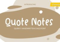 Quote Notes Font - Featured Image