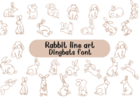 Rabbit Line Art Font - Featured Image