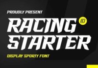 Racing Starter Font - Featured Image