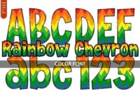 Rainbow Chevron Font - Featured Image