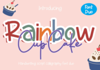 Rainbow Cupcake Font - Featured Image
