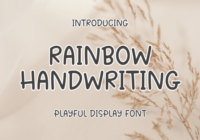 Rainbow Handwritting Font - Featured Image