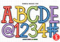 Rainbow Marquee Font - Featured Image