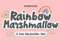Rainbow Marshmallow Font - Featured Image