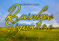Rainbow Signature Font - Featured Image