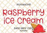 Raspberry Ice Cream Font - Featured Image