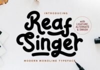 Reaf Singer Font - Featured Image