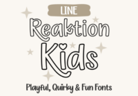 Reaktion Kids Line Font - Featured Image