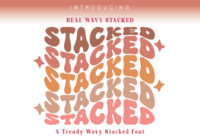 Real Wavy Stacked Font - Featured Image