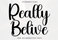 Really Belive Font - Featured Image