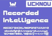 Recorded Intelligence Font - Featured Image