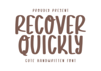 Recover Quickly Font - Featured Image