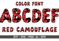 Red Camouflage Font - Featured Image