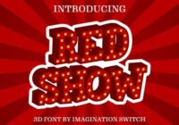 Red Show 3d Font - Featured Image