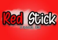 Red Stick Font - Featured Image