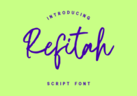 Refitah Font - Featured Image