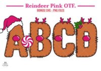 Reindeer Pink Font - Featured Image