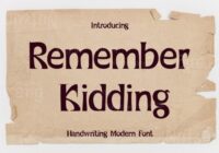 Remember Kidding Font - Featured Image