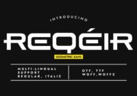 Reqeir Font - Featured Image