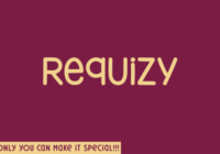 Requizy Font - Featured Image