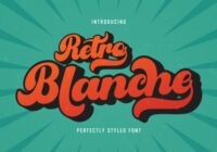 Retro Blanche Font - Featured Image