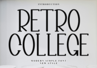 Retro College Font - Featured Image
