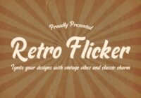 Retro Flicker Font - Featured Image
