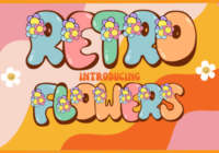 Retro Flowers Font - Featured Image