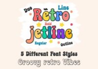 Retro Jetline Font - Featured Image